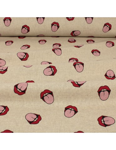 Tissu demi panama bouches