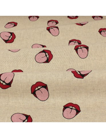 Tissu demi panama bouches