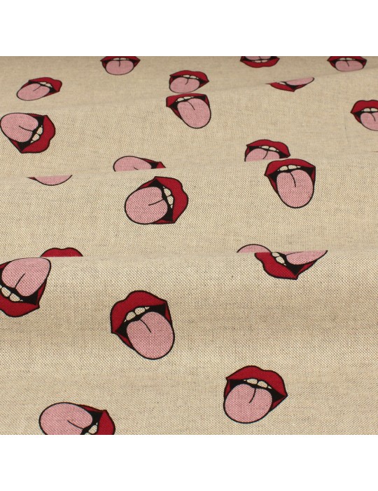 Tissu demi panama bouches