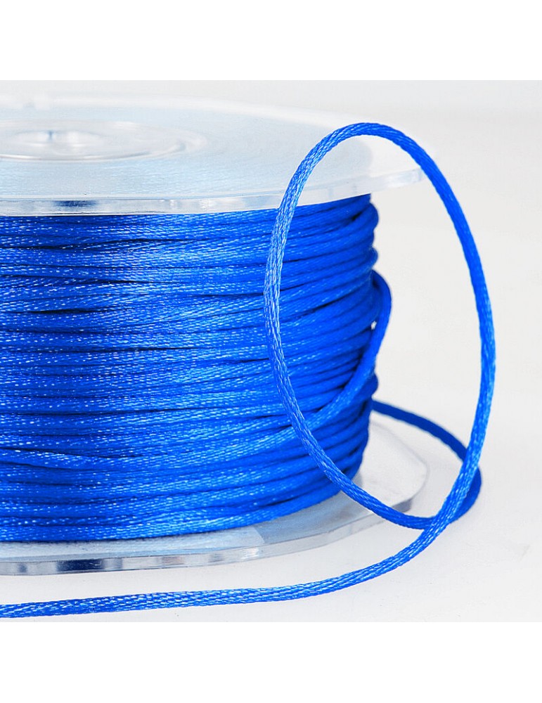 Cordon queue de rat 2 mm bleu