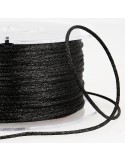 Cordon queue de rat 2 mm noir