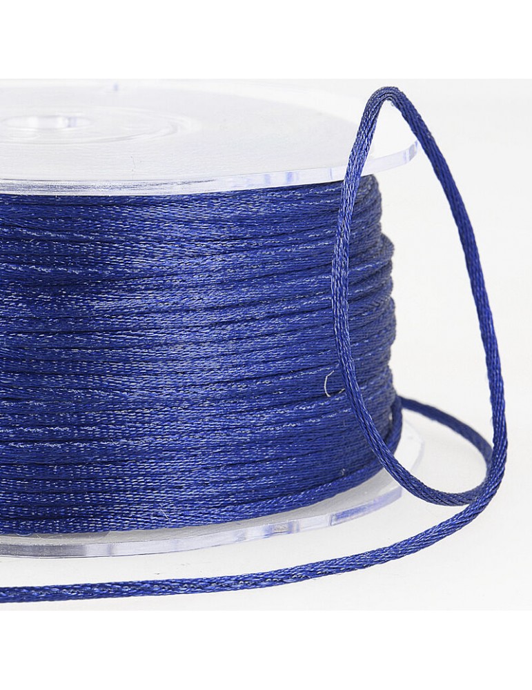 Cordon queue de rat 2 mm bleu