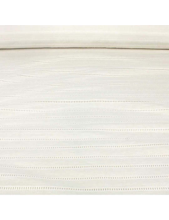 Tissu jersey style broderie blanc
