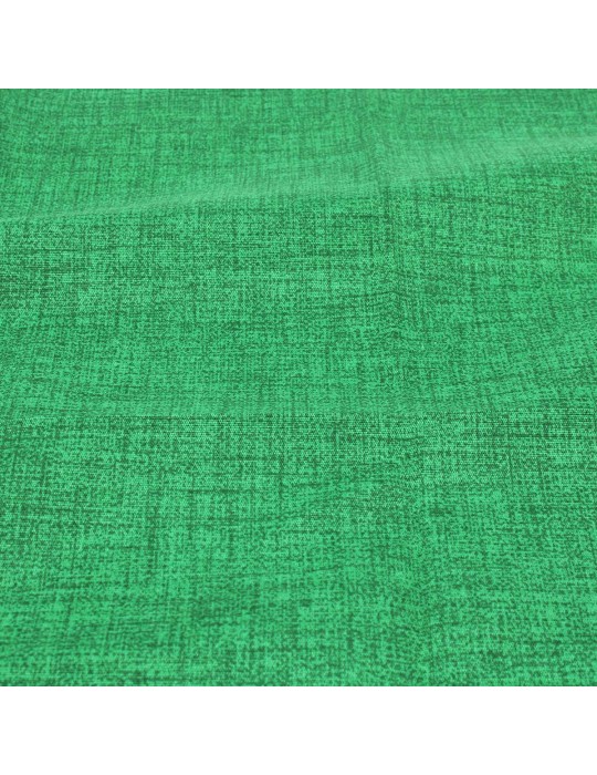 Coupon coton/polyester vert  50 x 138 cm