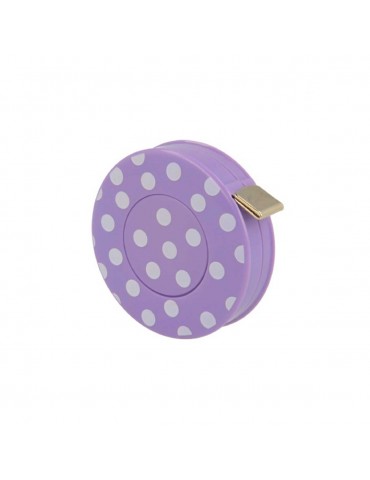 Mètre enrouleur à pois violet 150 cm