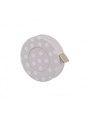 Mètre enrouleur à pois gris 150 cm