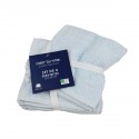Set de 4 serviettes de toilette bleues claires 30 x 30 cm Set de 4 serviettes de toilette bleues claires 30 x 30 cm