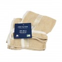 Set de 4 serviettes de toilette beiges claires 30 x 30 cm Set de 4 serviettes de toilette beiges claires 30 x 30 cm