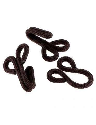 Blister de 3 agrafes fourrure brunes nc