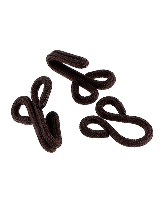 Blister de 3 agrafes fourrure brunes nc