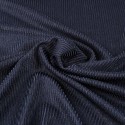Tissu jersey côtelé transparent marine