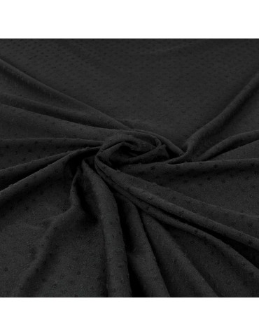 Tissu polyester plumetis noir