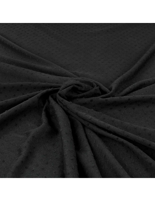 Tissu polyester plumetis noir
