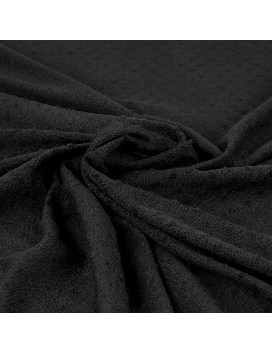 Tissu polyester plumetis noir