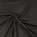 Tissu jersey côtelé transparent noir