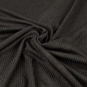 Tissu jersey côtelé transparent noir