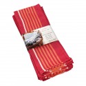 Set de 3 torchons coton rouge/orange 50 x 70 cm Set de 3 torchons coton rouge/orange 50 x 70 cm