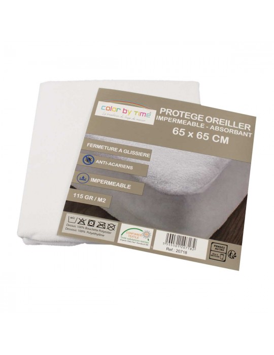 Protège oreiller imperméable absorbant 65 x 65 cm
