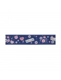 Ruban fleurs 16mm bleu Ruban fleurs 16mm bleu
