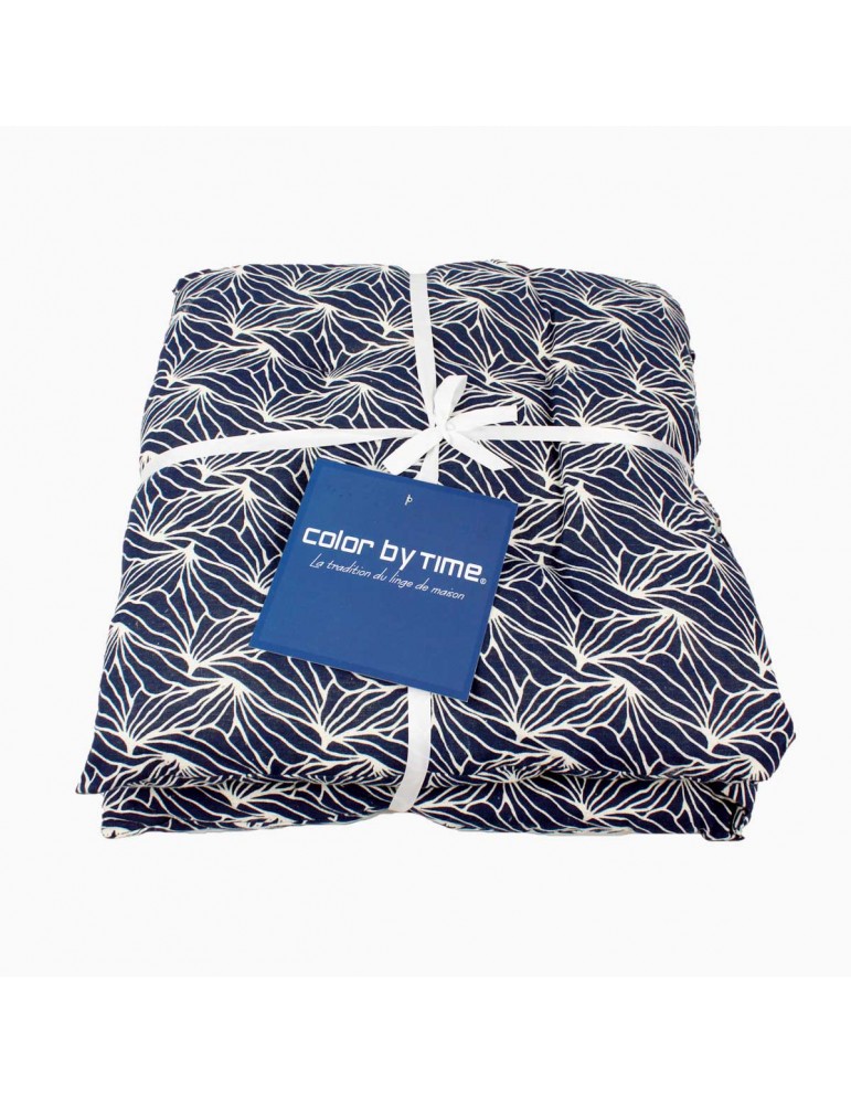 Set de 2 galettes de chaise marine 40 x 40 cm Set de 2 galettes de chaise marine 40 x 40 cm