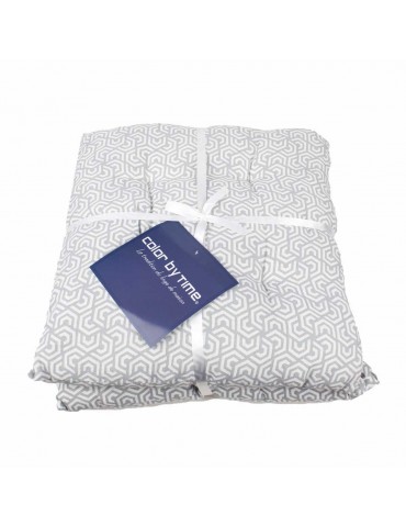 Set de 2 galettes de chaise grises 40 x 40 cm