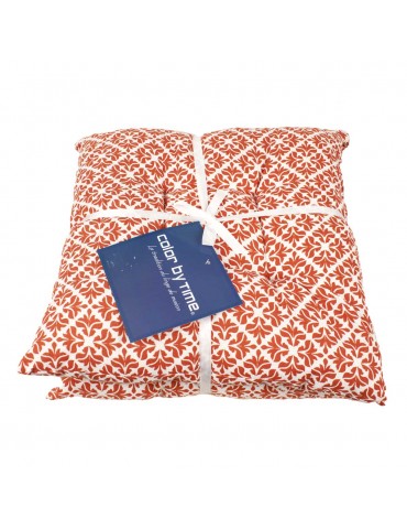Set de 2 galettes de chaise rouilles 40 x 40 cm