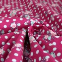 Coupon cretonne fleurs/petits pois 290 x 150 cm violet Coupon cretonne fleurs/petits pois 290 x 150 cm violet