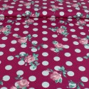 Coupon cretonne fleurs/gros pois 200 x 150 cm violet Coupon cretonne fleurs/gros pois 200 x 150 cm violet