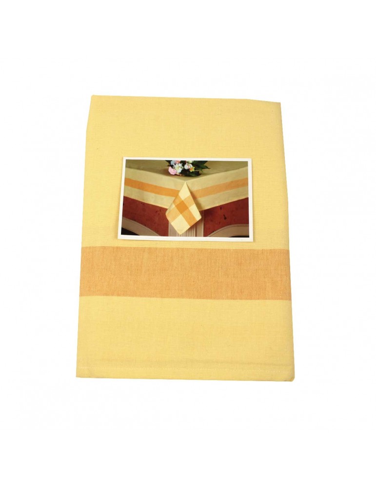Nappe 100 % coton 140 x 200 cm jaune Nappe 100 % coton 140 x 200 cm jaune