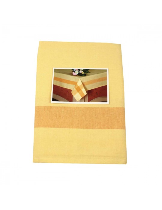Nappe 100 % coton 140 x 200 cm jaune