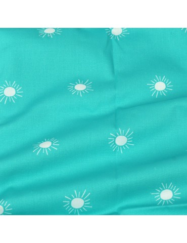 Coupon soleil 45 x 48 cm turquoise