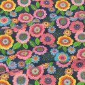 Coupon fleuri 45 x 48 cm marine