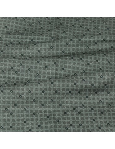 Coupon carreaux fleurs 45 x 48 cm vert