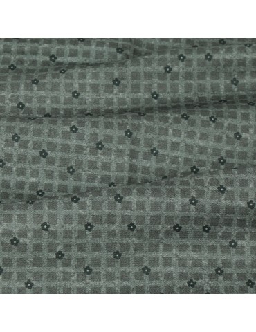 Coupon carreaux fleurs 45 x 48 cm vert