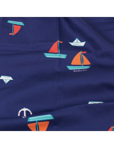 Coupon bateau 45 x 48 cm bleu