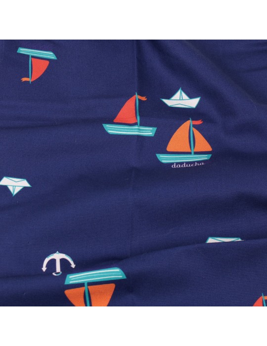 Coupon bateau 45 x 48 cm bleu