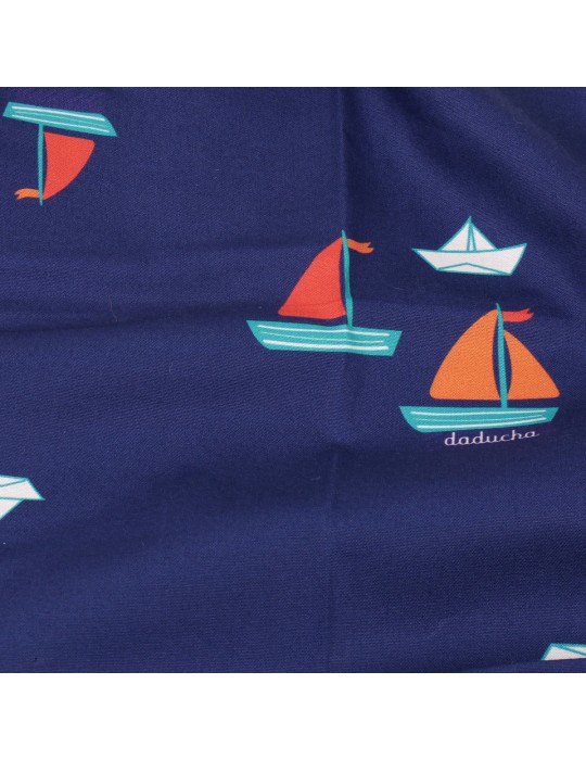 Coupon bateau 45 x 48 cm bleu