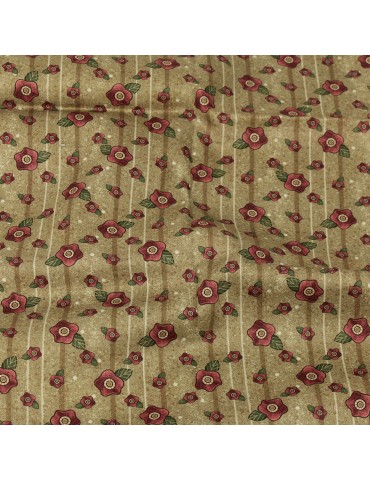 Coupon floral 45 x 48 cm marron