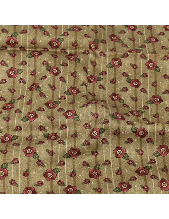 Coupon floral 45 x 48 cm marron