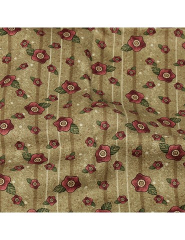 Coupon floral 45 x 48 cm marron