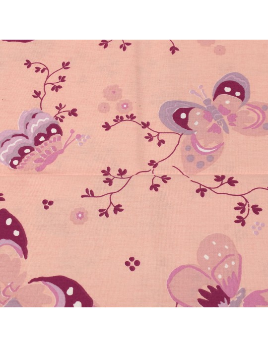 Coupon papillons 45 x 48 cm rose