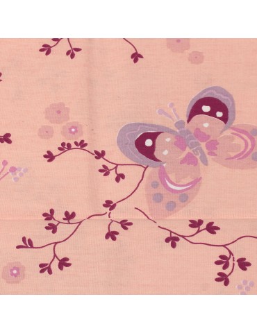 Coupon papillons 45 x 48 cm rose