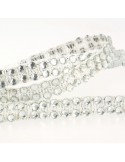 Galon strass thermocollant argenté Galon strass thermocollant argenté