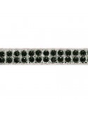 Galon strass thermocollant gris