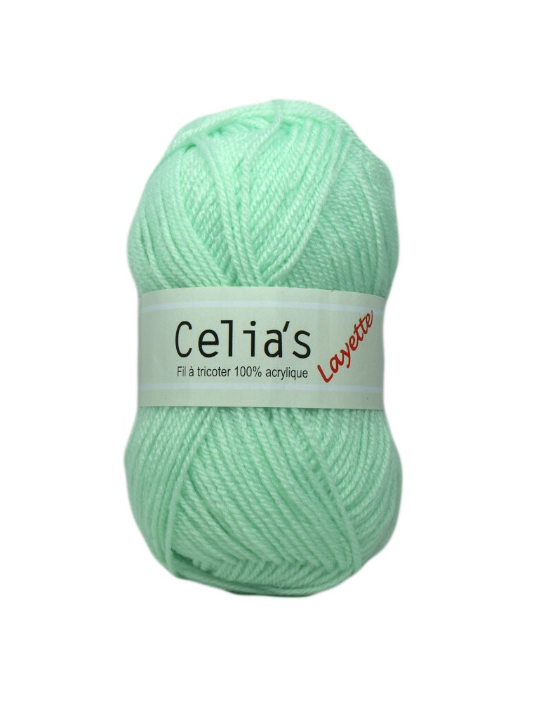 Lot de 2 pelotes de fil à tricoter Celia's layette vert Lot de 2 pelotes de fil à tricoter Celia's layette vert