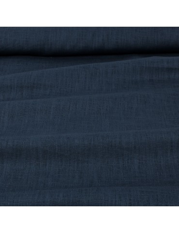 Tissu lin uni marine