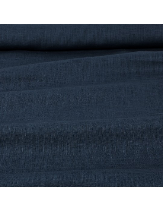 Tissu lin uni marine
