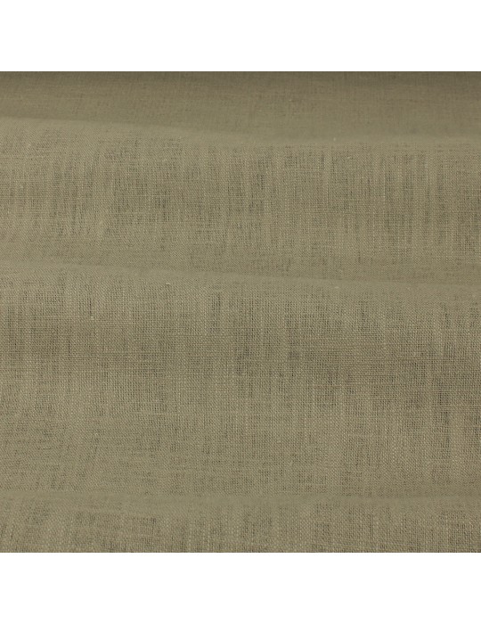 Tissu lin uni kaki