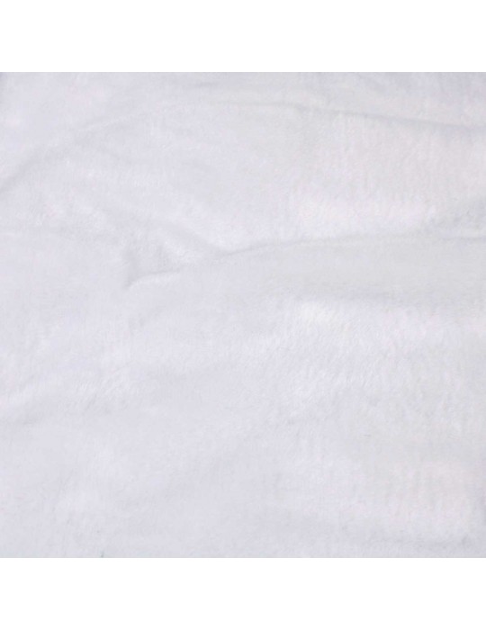 Coupon doudou polyester 50 x 150 cm blanc