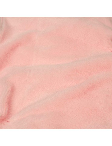 Coupon doudou polyester 50 x 150 cm rose